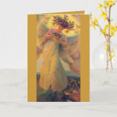Franz Dvorak Angel of Birds CC0429 Birthday Card Karte (Gelbe Blume)