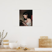 Franz Eybl Lesendes Mädchen Poster (Küche)