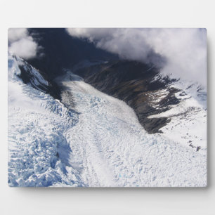 Franz Josef Glacier Aerial View, Neuseeland Fotoplatte