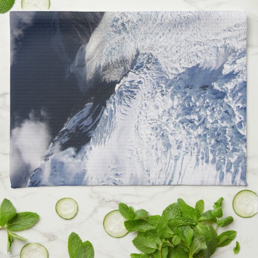 Franz Josef Glacier Aerial View, Neuseeland Geschirrtuch (Gefaltet)