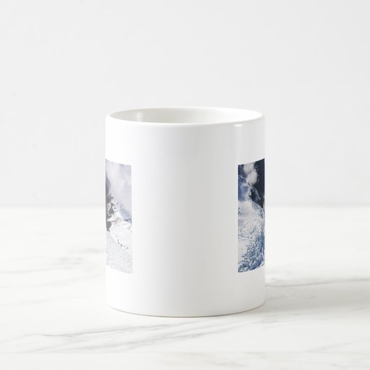 Franz Josef Glacier Aerial View, Neuseeland Kaffeetasse (Mittel)