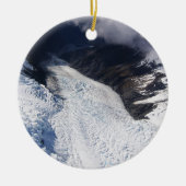 Franz Josef Glacier Aerial View, Neuseeland Keramik Ornament (Vorne)