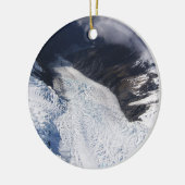 Franz Josef Glacier Aerial View, Neuseeland Keramik Ornament (Links)