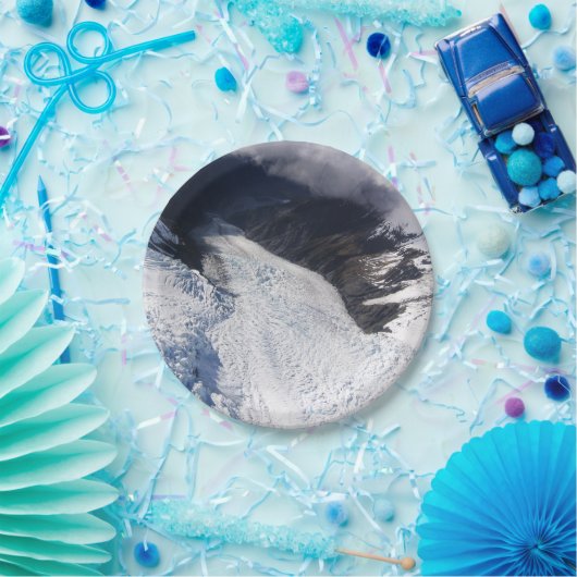 Franz Josef Glacier Aerial View, Neuseeland Pappteller (Party)