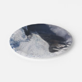 Franz Josef Glacier Aerial View, Neuseeland Pappteller (Schrägansicht)