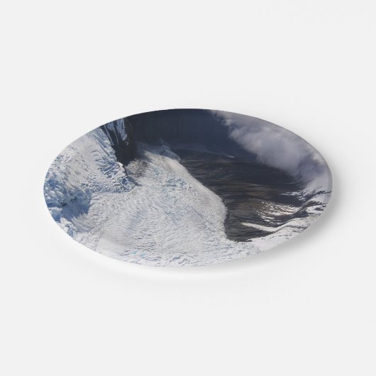 Franz Josef Glacier Aerial View, Neuseeland Pappteller (Schrägansicht)