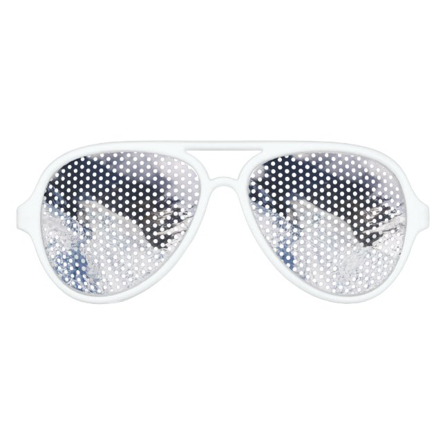 Franz Josef Glacier Aerial View, Neuseeland Partybrille (Vorderseite)