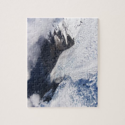 Franz Josef Glacier Aerial View, Neuseeland Puzzle (Vertikal)