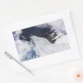 Franz Josef Glacier Aerial View, Neuseeland Rechteckiger Aufkleber (Umschlag)