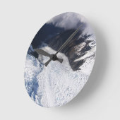 Franz Josef Glacier Aerial View, Neuseeland Runde Wanduhr (Winkel)