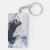 Franz Josef Glacier Aerial View, Neuseeland Schlüsselanhänger (Rückseite)