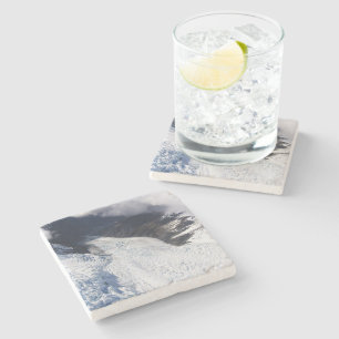 Franz Josef Glacier Aerial View, Neuseeland Steinuntersetzer