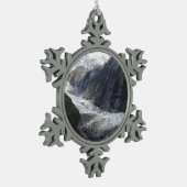 Franz Josef Glacier, Neuseeland Schneeflocken Zinn-Ornament (Links)