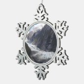 Franz Josef Glacier, Neuseeland Schneeflocken Zinn-Ornament (Rechts)