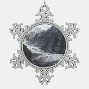 Franz Josef Glacier, Neuseeland Schneeflocken Zinn-Ornament