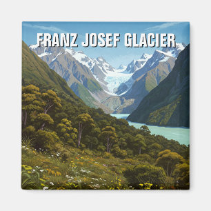 Franz Josef Glacier New Zealand Travel Magnet