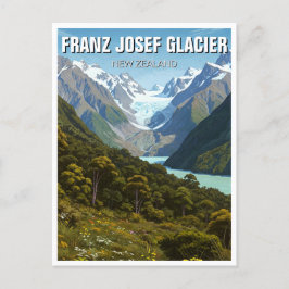 Franz Josef Glacier New Zealand Travel Postkarte