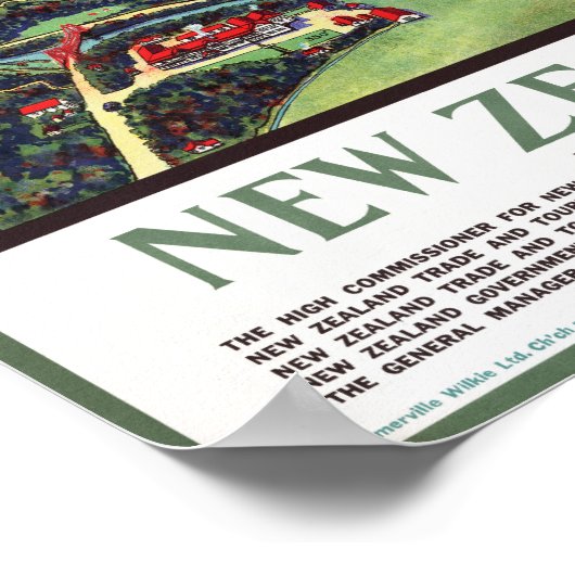 Franz Josef Glacier Vintage Travel Poster (Ecke)