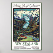 Franz Josef Glacier Vintage Travel Poster (Vorne)