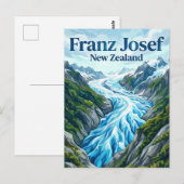 Franz-Josef-Gletscher Neuseeland Postkarte (Vorne/Hinten)