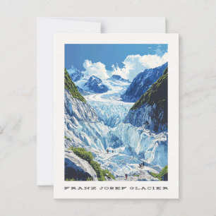 Franz Josef Gletscher Neuseeland Reise Postkarte