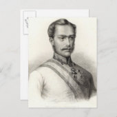 Franz Joseph I, Kaiser Österreichs 2 Postkarte (Vorne/Hinten)