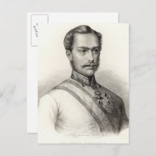 Franz Joseph I, Kaiser Österreichs 2 Postkarte (Vorne/Hinten)