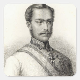 Franz Joseph I, Kaiser Österreichs 2 Quadratischer Aufkleber