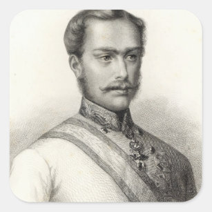 Franz Joseph I, Kaiser von Österreich 2 Quadratischer Aufkleber