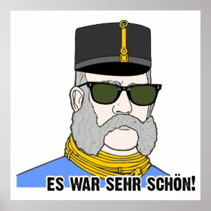 Franz Joseph I., Kaiser von Österreich, mit Brille Poster