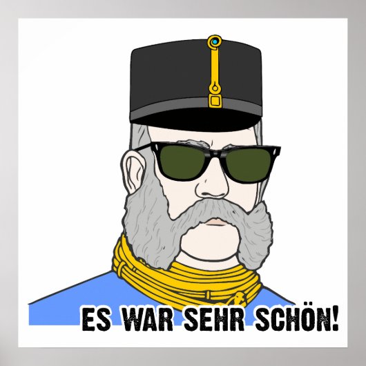 Franz Joseph I., Kaiser von Österreich, mit Brille Poster (Vorne)