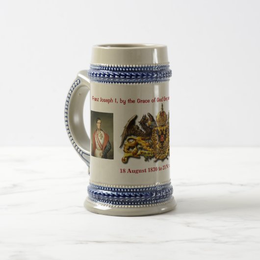 Franz Joseph I von Österreich Ungarn Bierglas (Vorderseite Links)