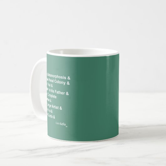 Franz Kafka Kaffeetasse (Vorderseite Links)