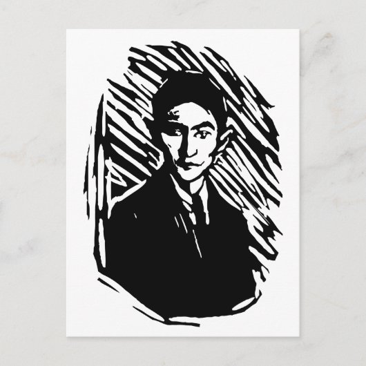Franz Kafka Portrait Postkarte (Vorderseite)