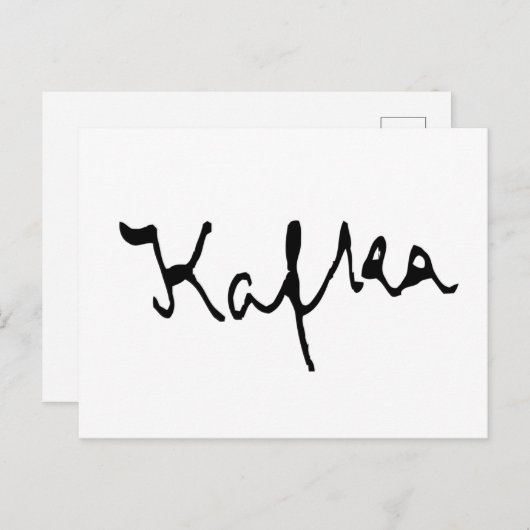 Franz Kafka Postkarte (Vorne/Hinten)