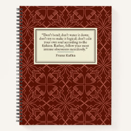 Franz Kafka Quote Writer's Notizblock