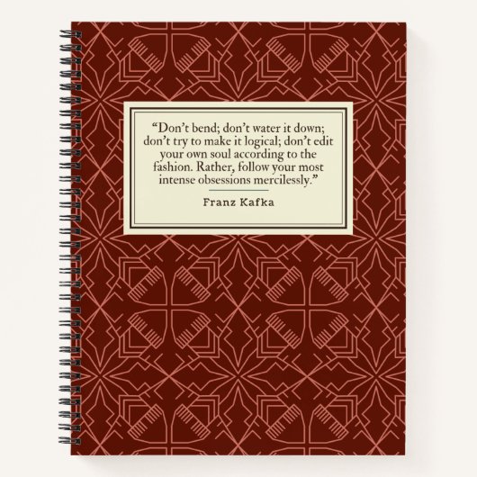 Franz Kafka Quote Writer's Notizblock (Vorderseite)