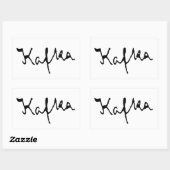 Franz Kafka Unterzeichnung Rechteckiger Aufkleber (Blatt)