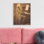 Franz Liszt am Klavier Leinwanddruck (Insitu (Wohnzimmer))