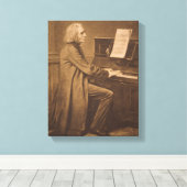 Franz Liszt am Klavier Leinwanddruck (Insitu (Holzboden))