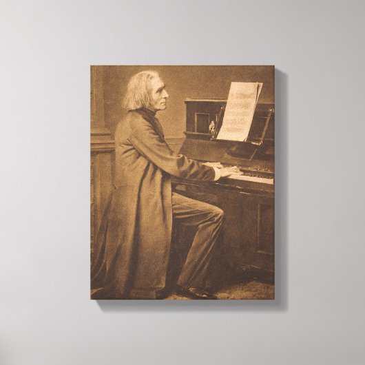 Franz Liszt am Klavier Leinwanddruck (Vorderseite)