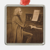 Franz Liszt am Klavier Ornament Aus Metall (Vorne)