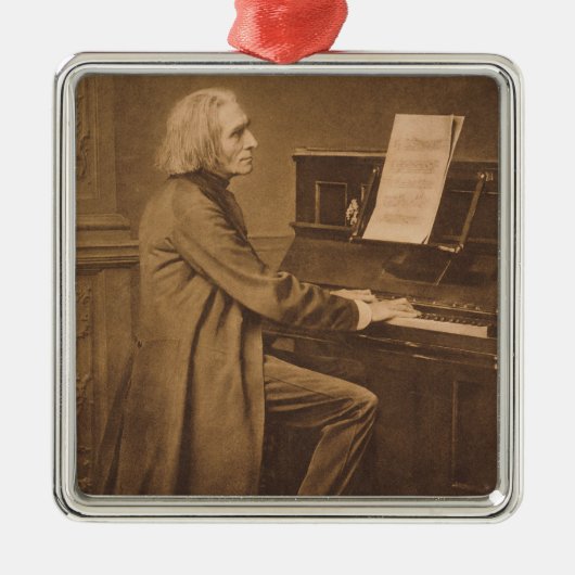 Franz Liszt am Klavier Ornament Aus Metall (Vorne)