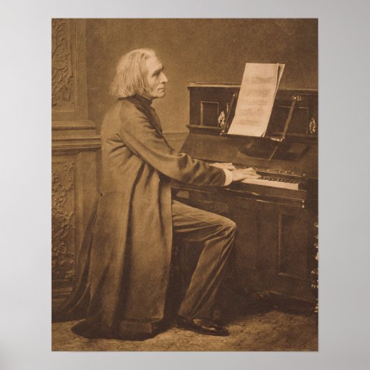 Franz Liszt am Klavier Poster (Vorne)