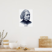 Franz Liszt, blau Poster (Küche)