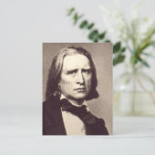 Franz Liszt Classic Round Sticker Postkarte (Stehend Vorderseite)