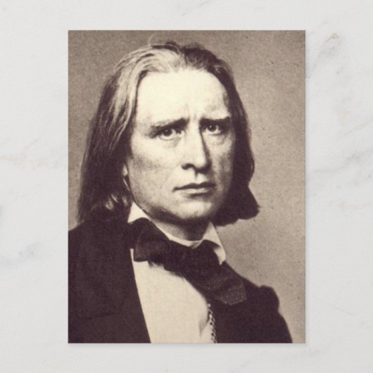 Franz Liszt Classic Round Sticker Postkarte (Vorderseite)