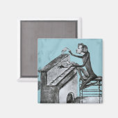 Franz Liszt Einziges Sketch von Maurice Sand 1837 Magnet (Vorderseite/Rückseite)