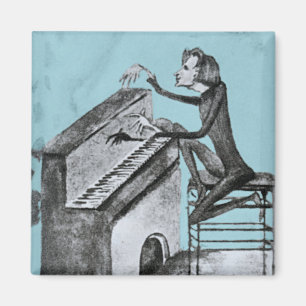 Franz Liszt Einziges Sketch von Maurice Sand 1837 Magnet