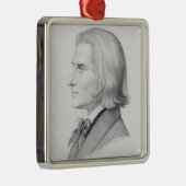 Franz Liszt, graviert durch Gonzenbach Silbernes Ornament (Rechts)
